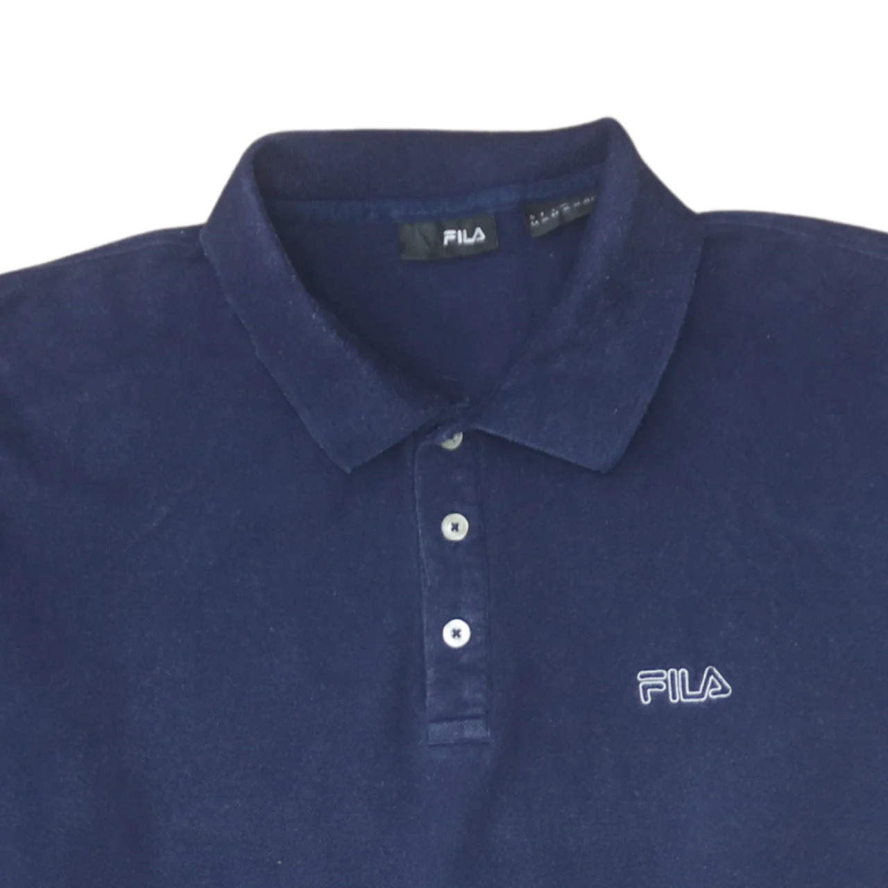 FILA Men's Blue Cotton Polo Shirt XL Classic Logo Casual - Image 8