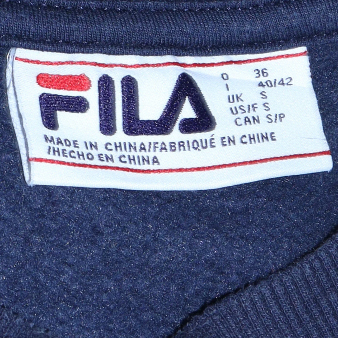 Fila Men's Blue Crew Neck Pullover Sweatshirt Size S - Image 6
