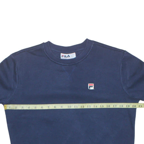 FILA Mens Blue Crew Neck Pullover Sweatshirt Size S - Image 2