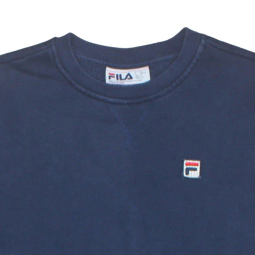 FILA Mens Blue Crew Neck Pullover Sweatshirt Size S - Image 8