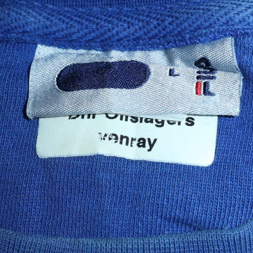FILA Mens Blue Logo Crew Neck Pullover Sweatshirt Size L - Image 5