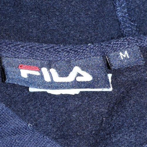 FILA Mens Blue Pullover Hoodie M Regular Fit Logo Sportswear - Image 5