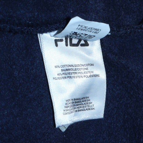 Fila Mens Blue Red Logo Crew Neck Pullover Sweatshirt L - Image 5