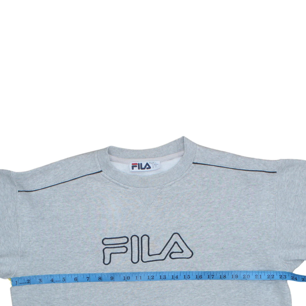 Fila Men's Grey Crew Neck Logo Pullover Sweatshirt Size L - Image 2