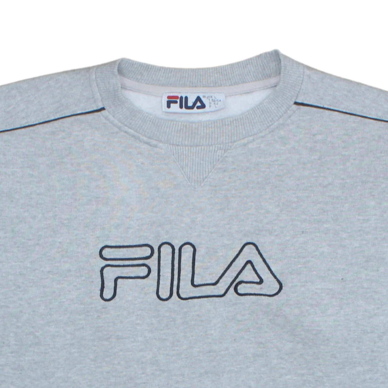 Fila Men's Grey Crew Neck Logo Pullover Sweatshirt Size L - Image 8