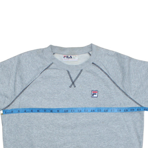 Fila Men's Grey Crew Neck Sweatshirt L Classic Fit Cotton Blend - Image 3