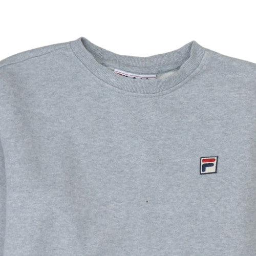 Fila Men's Grey Crew Neck Sweatshirt S Regular Fit Logo Pullover - Image 6