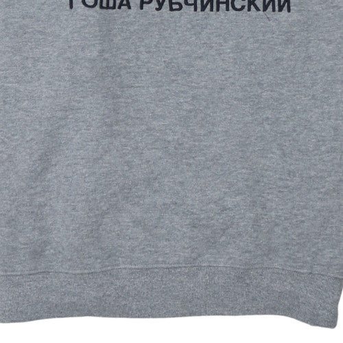 FILA Mens Grey Embroidered Logo Pullover Sweatshirt Size M - Image 8