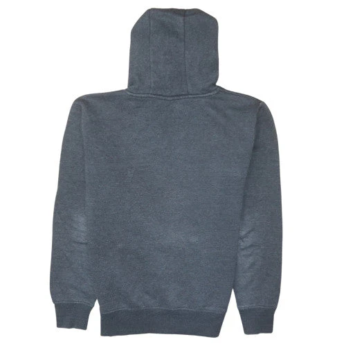 FILA Men's Grey Pullover Hoodie S Logo Fleece Sweatshirt - Image 4
