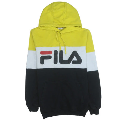 FILA Men's Multicoloured Pullover Hoodie Size M Logo Sportswear