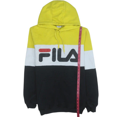 FILA Men's Multicoloured Pullover Hoodie Size M Logo Sportswear - Image 3