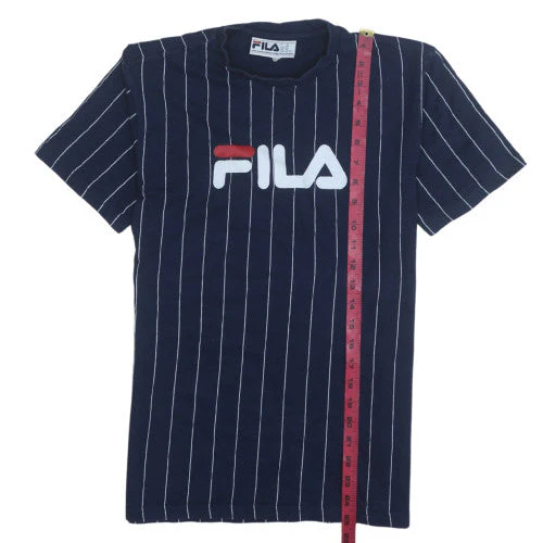 Fila Men's Navy Pinstripe Crew Neck Short Sleeve T-Shirt XS - Image 2