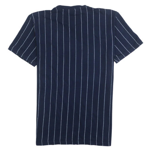 Fila Men's Navy Pinstripe Crew Neck Short Sleeve T-Shirt XS - Image 4