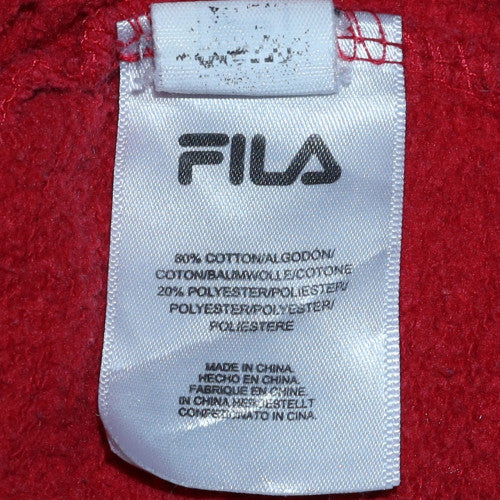 Fila Mens Red Crew Neck Logo Pullover Sweatshirt M - Image 6