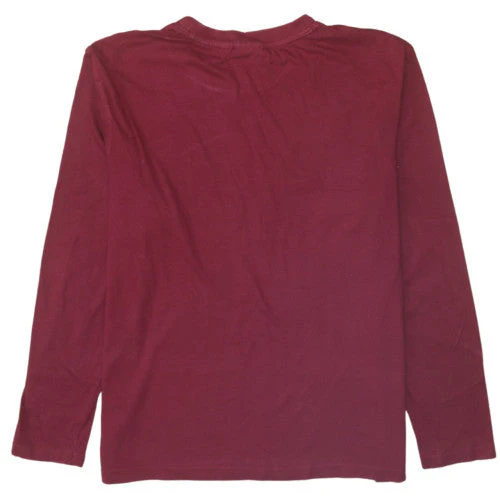Fila Men's Red Long Sleeve Cotton Graphic Top M - Image 4