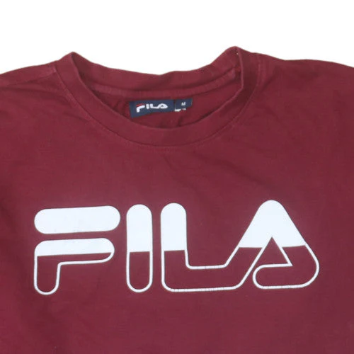 Fila Men's Red Long Sleeve Cotton Graphic Top M - Image 8