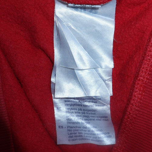 FILA Men's Red Pullover Hoodie Small Graphic Fleece Sweatshirt - Image 6
