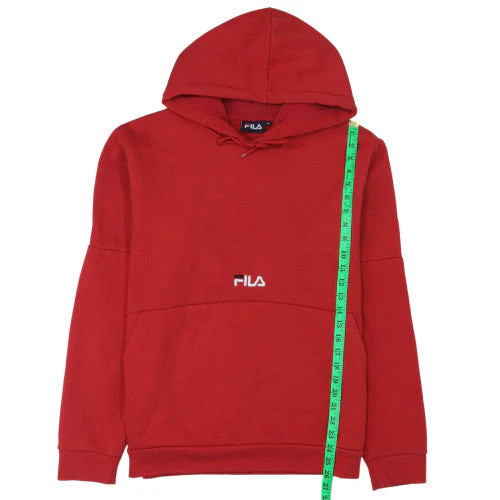 FILA Men's Red XL Pullover Hoodie Fleece Sports Sweatshirt - Image 2