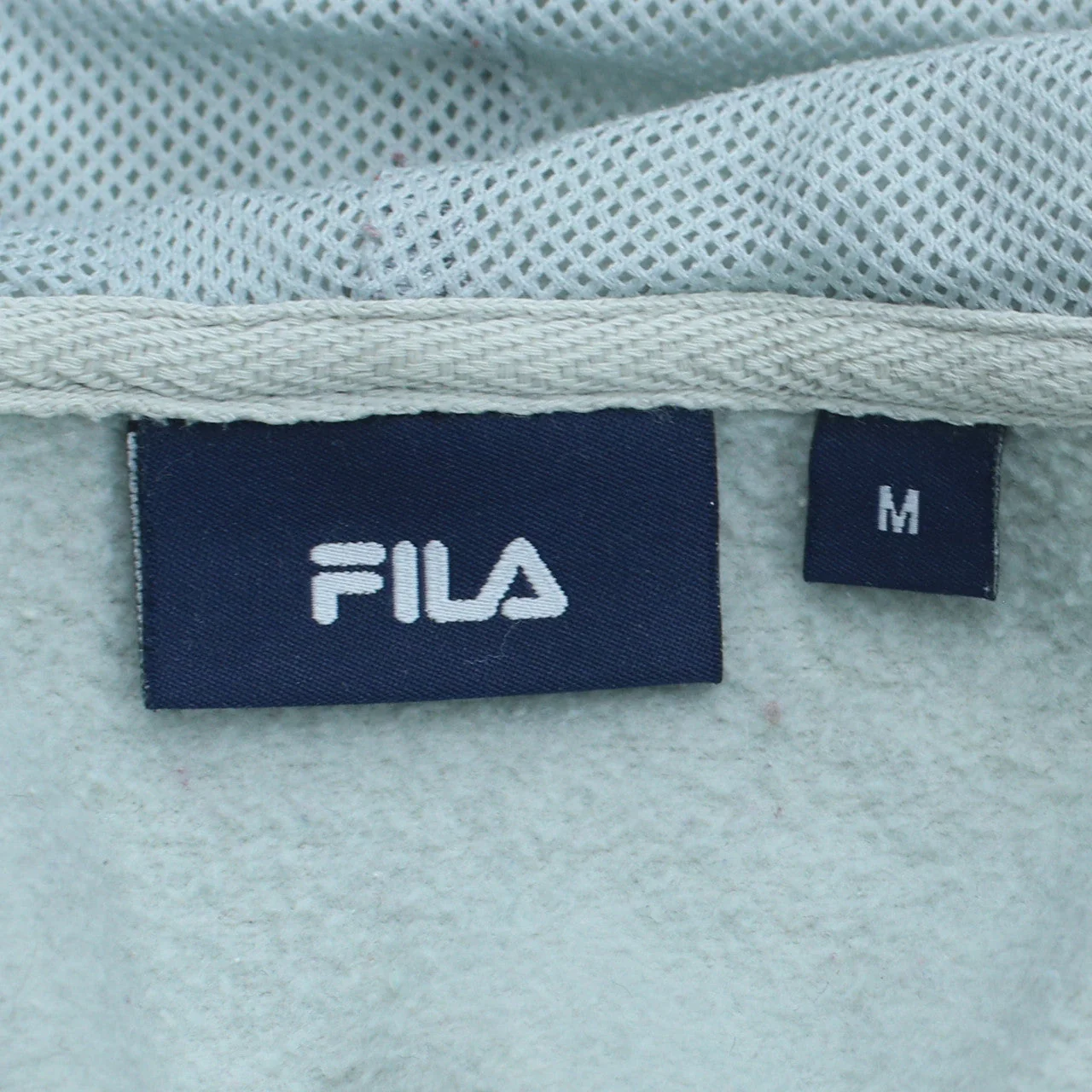 Fila Men's White Full Zip Hoodie M Sportswear Cotton Blend - Image 5