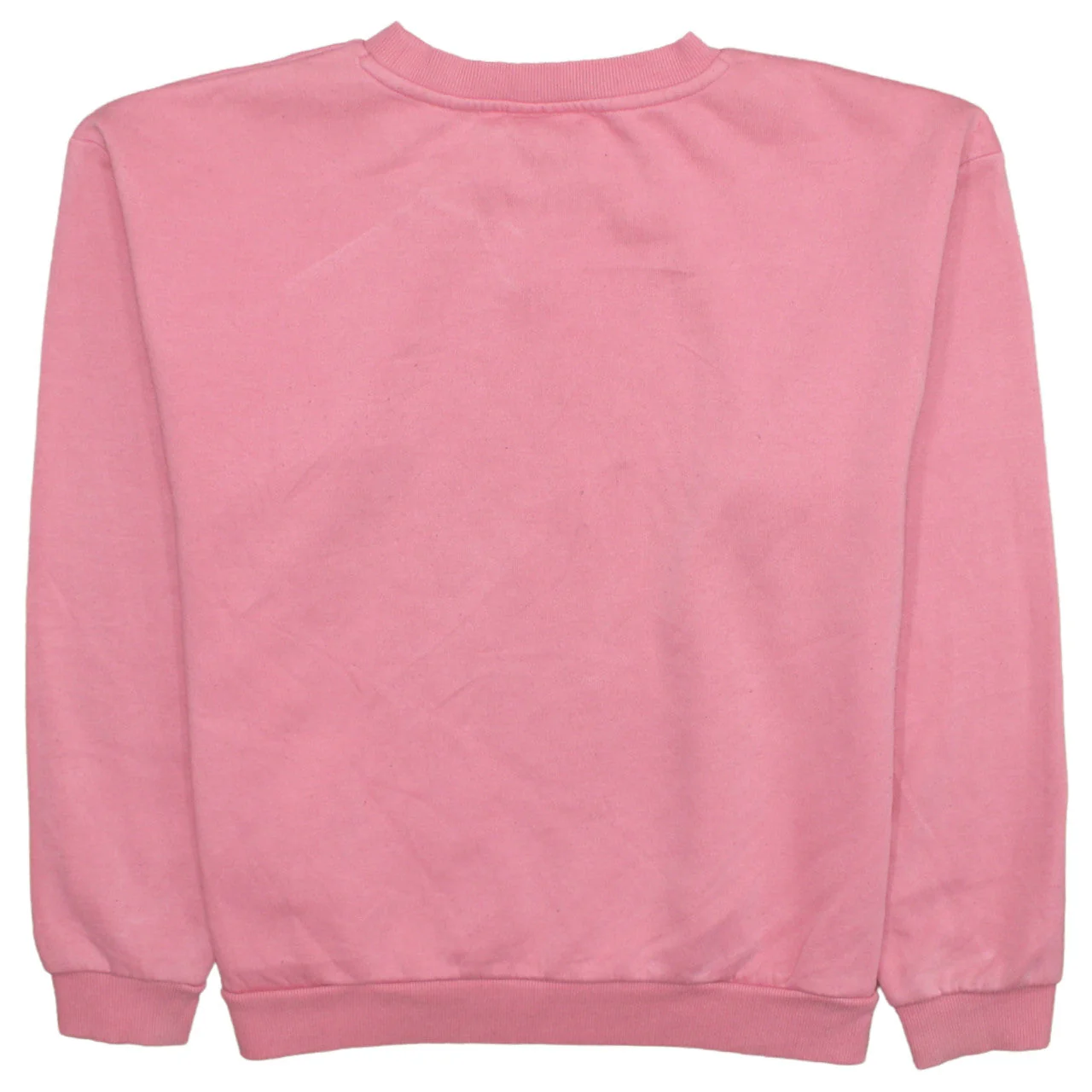 Fila Women Pink Crew Neck Pullover Sweatshirt M Logo Print Cotton Blend - Image 4