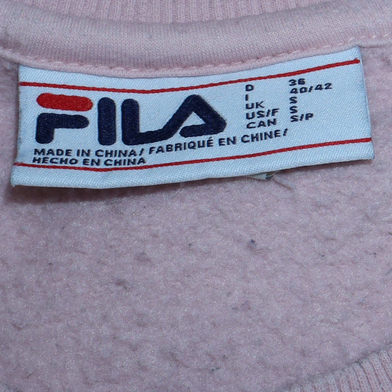 Fila Women Pink Crew Neck Pullover Sweatshirt Size Small - Image 5