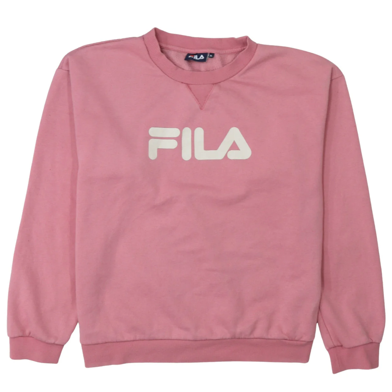 Fila Women’s Pink Logo Sweatshirt XL Pullover Crew Neck Casual