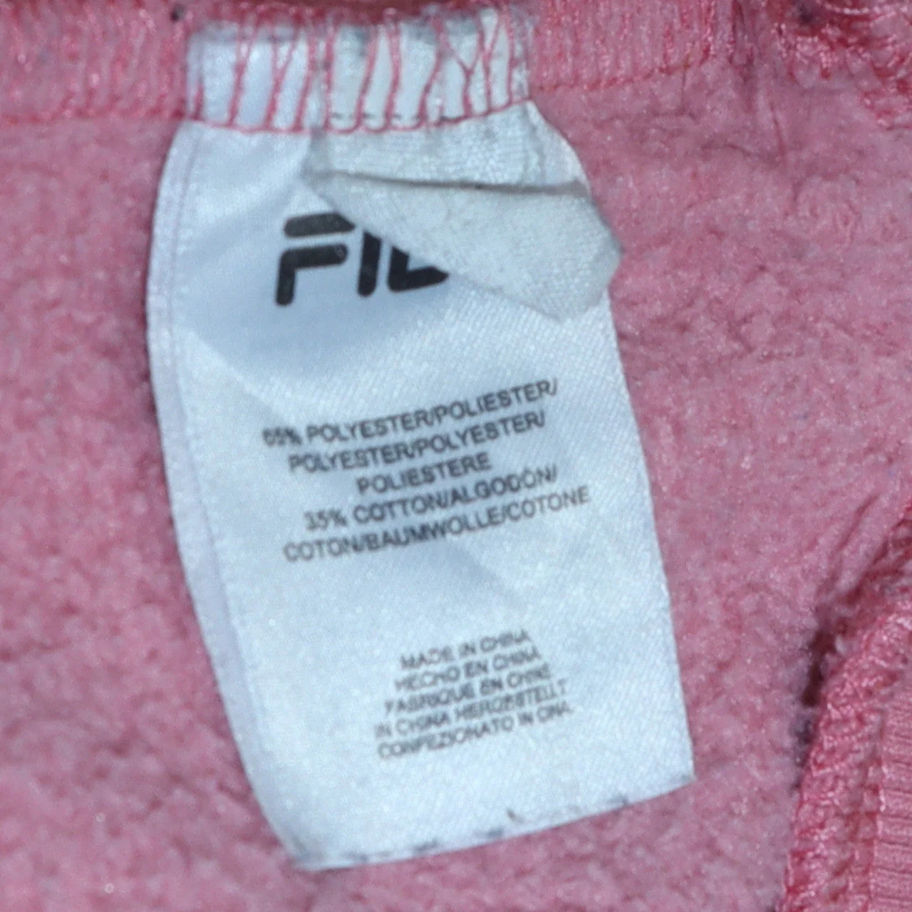 Fila Women’s Pink Logo Sweatshirt XL Pullover Crew Neck Casual - Image 6