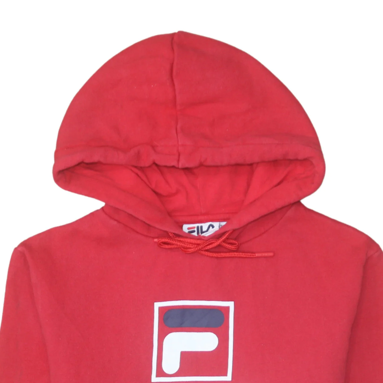 Fila Women’s Red Pullover Hoodie Size 10 Logo Print Sweatshirt - Image 7