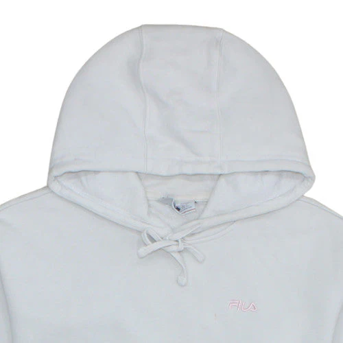 Fila Women’s White Pullover Hoodie Size L Cotton Blend - Image 8