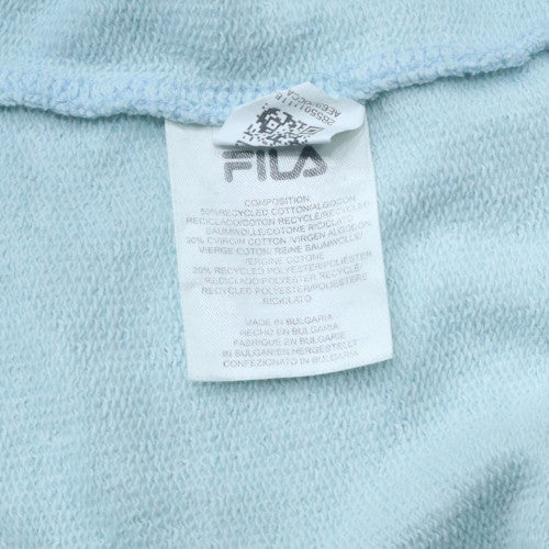 FILA Women Sky Blue Crew Neck Pullover Sweatshirt L Cotton Blend - Image 5