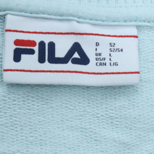 FILA Women Sky Blue Crew Neck Pullover Sweatshirt L Cotton Blend - Image 6