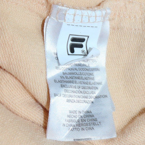 FILA Womens Beige XS Pullover Sweatshirt Crew Neck Cotton Blend - Image 6