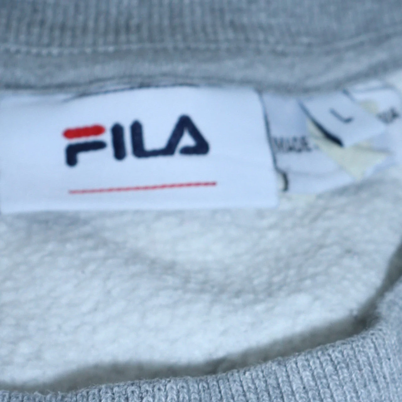 Fila Womens Grey Regular Fit Crew Neck Logo Pullover Sweatshirt L - Image 5