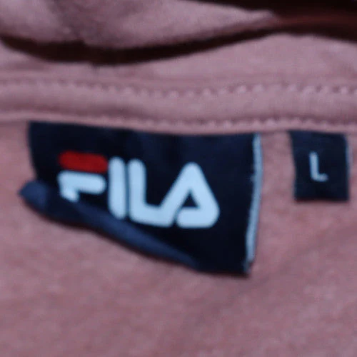 FILA Womens Mauve Pullover Hoodie Large Polyester Cotton Blend - Image 5