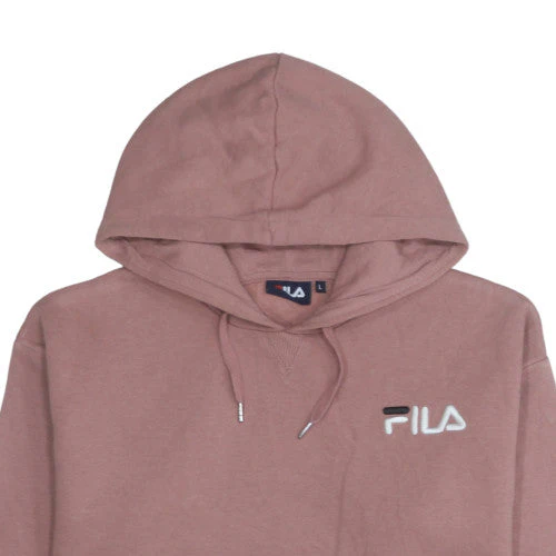 FILA Womens Mauve Pullover Hoodie Large Polyester Cotton Blend - Image 8