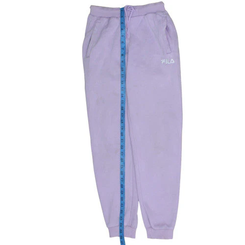 FILA Womens Purple Jogger Sweatpants Size 6 Elastic Waist Fleece Trousers - Image 2