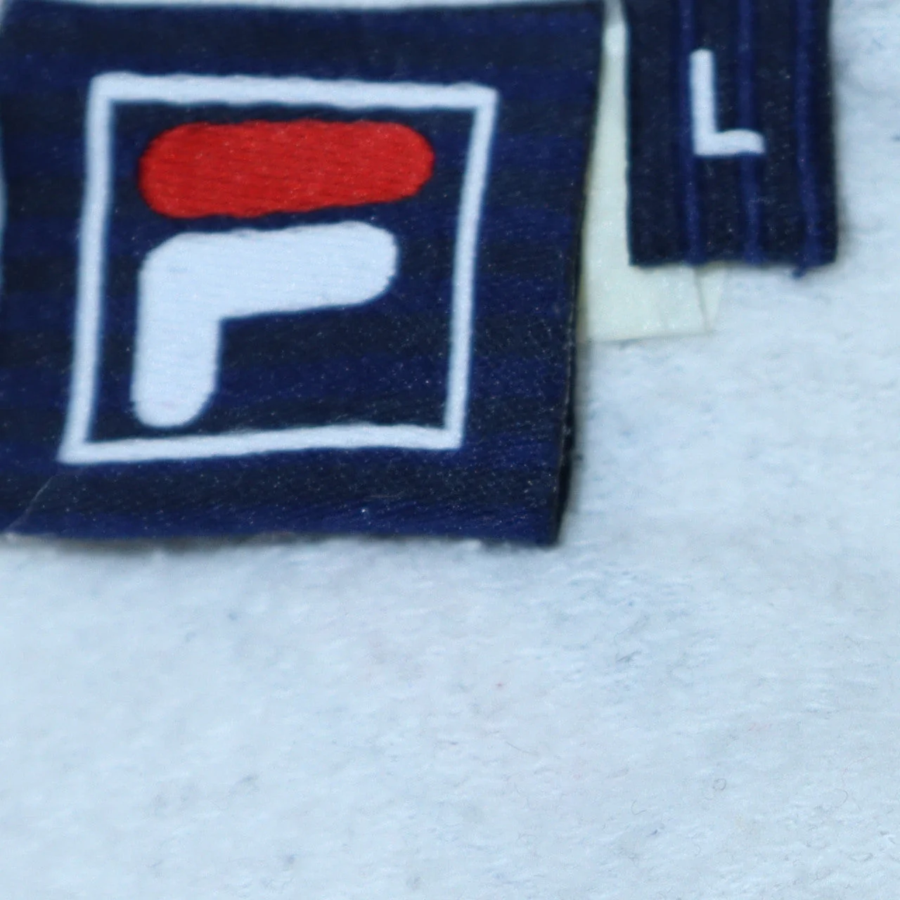 Fila Womens White Multicolour Logo Print Pullover Hoodie Size L - Image 5