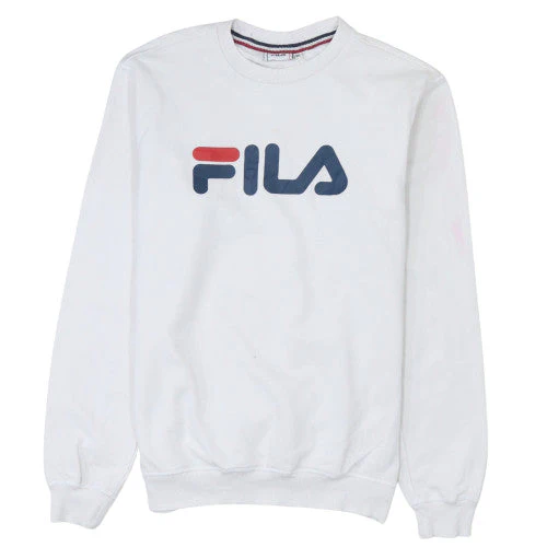 Fila Womens White XS Crew Neck Pullover Sweatshirt