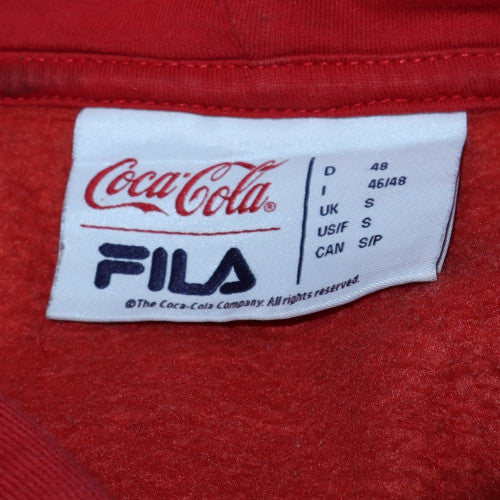 Fila x Coca-Cola Red Men's Pullover Hoodie Size S Logo Graphic - Image 5