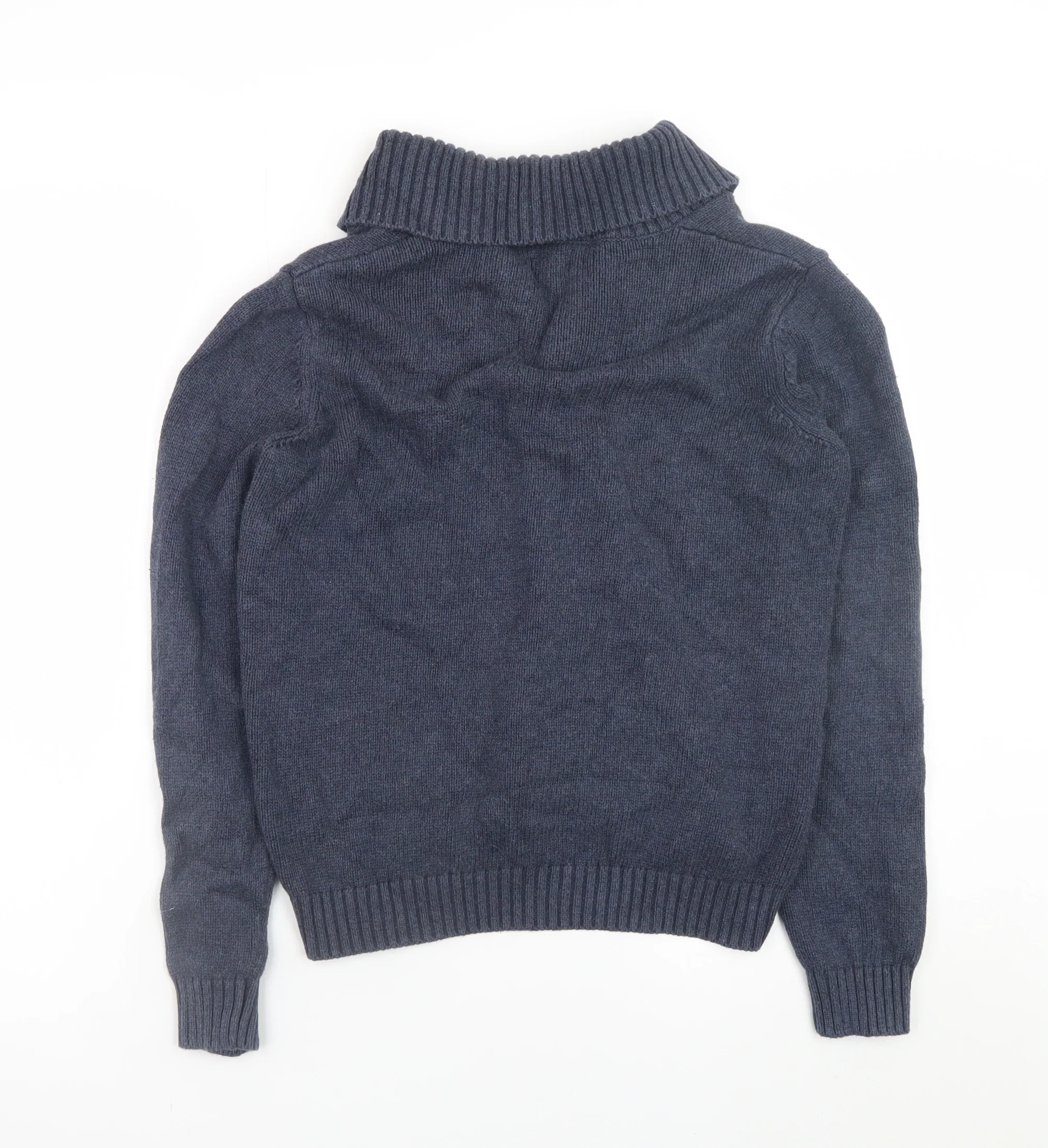 Firetrap Boys Blue Cotton Shawl Collar Button-Up Cardigan 13 Years - Image 3