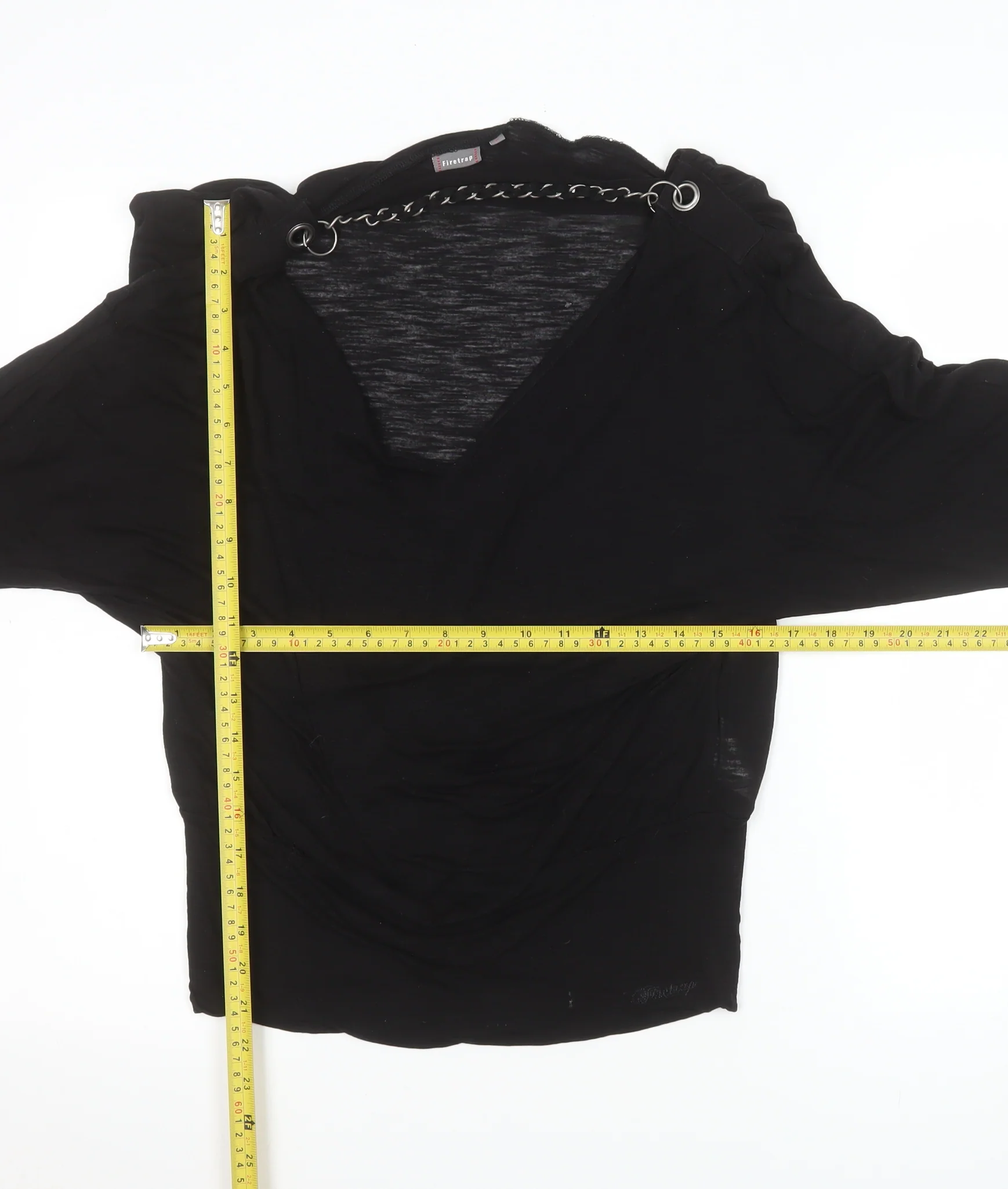 Firetrap Women's Black Wrap Long Sleeve Lyocell Blouse Size M - Image 2