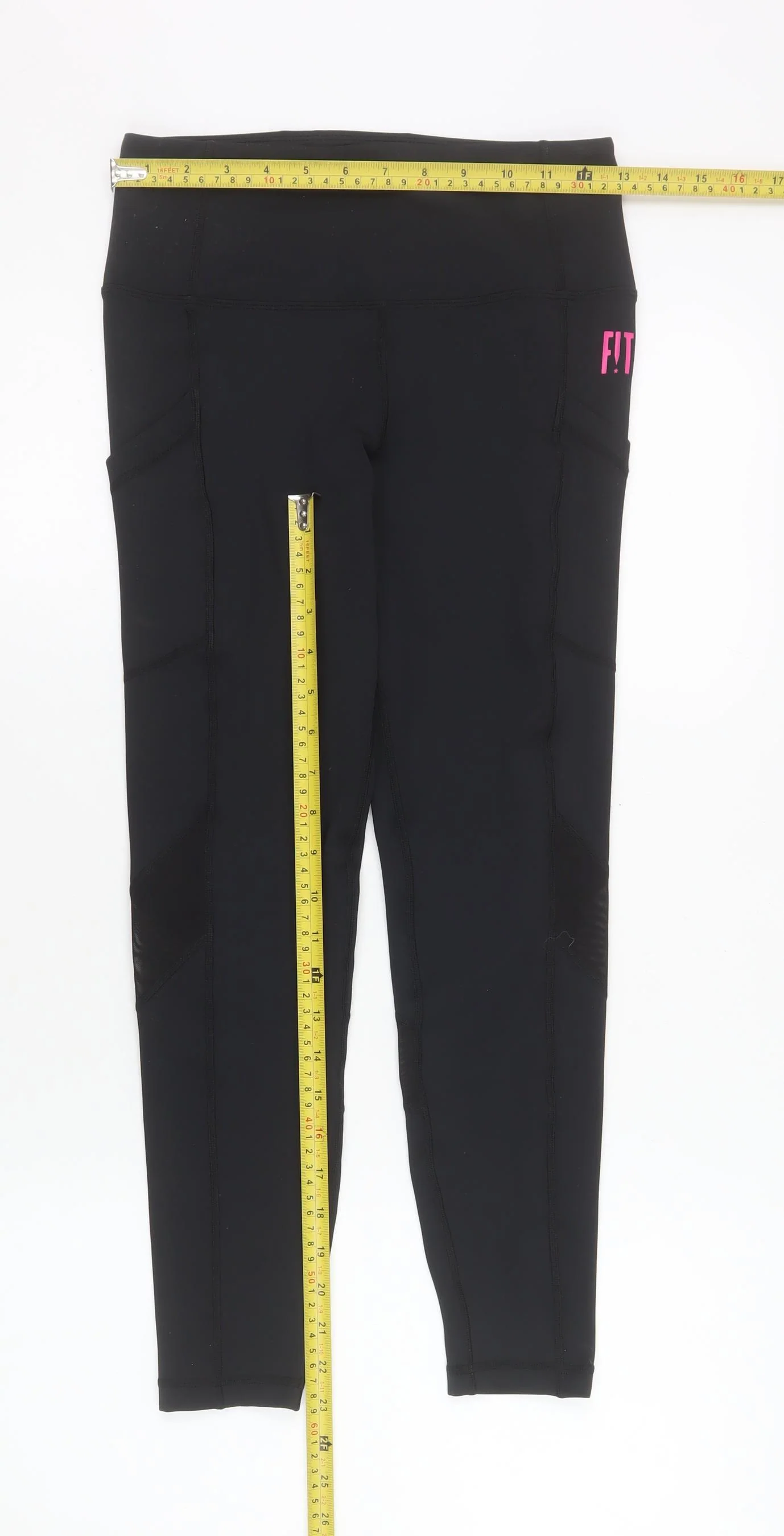 FIT PINK Women's Black Size 10 Ankle Leggings Gym Training - Image 2