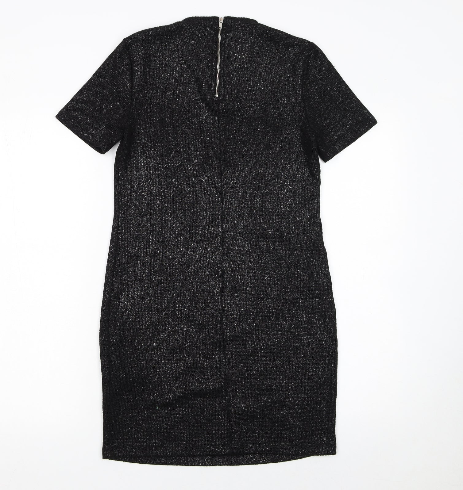 Forever 21 Women Black Small Bodycon Knee Length Party Dress - Image 3