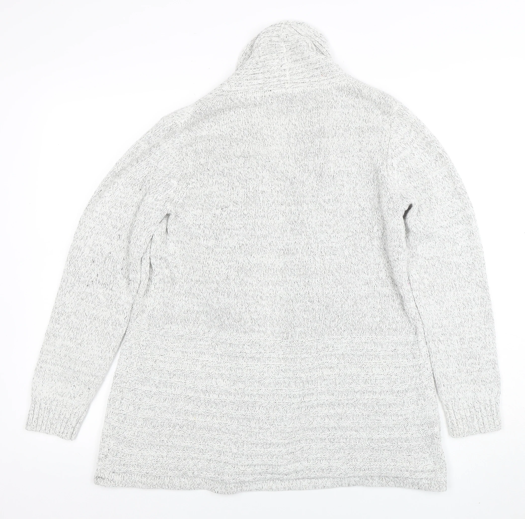 Fortune + Ivy Women’s Grey Petite M Cardigan Knit Jumper - Image 3