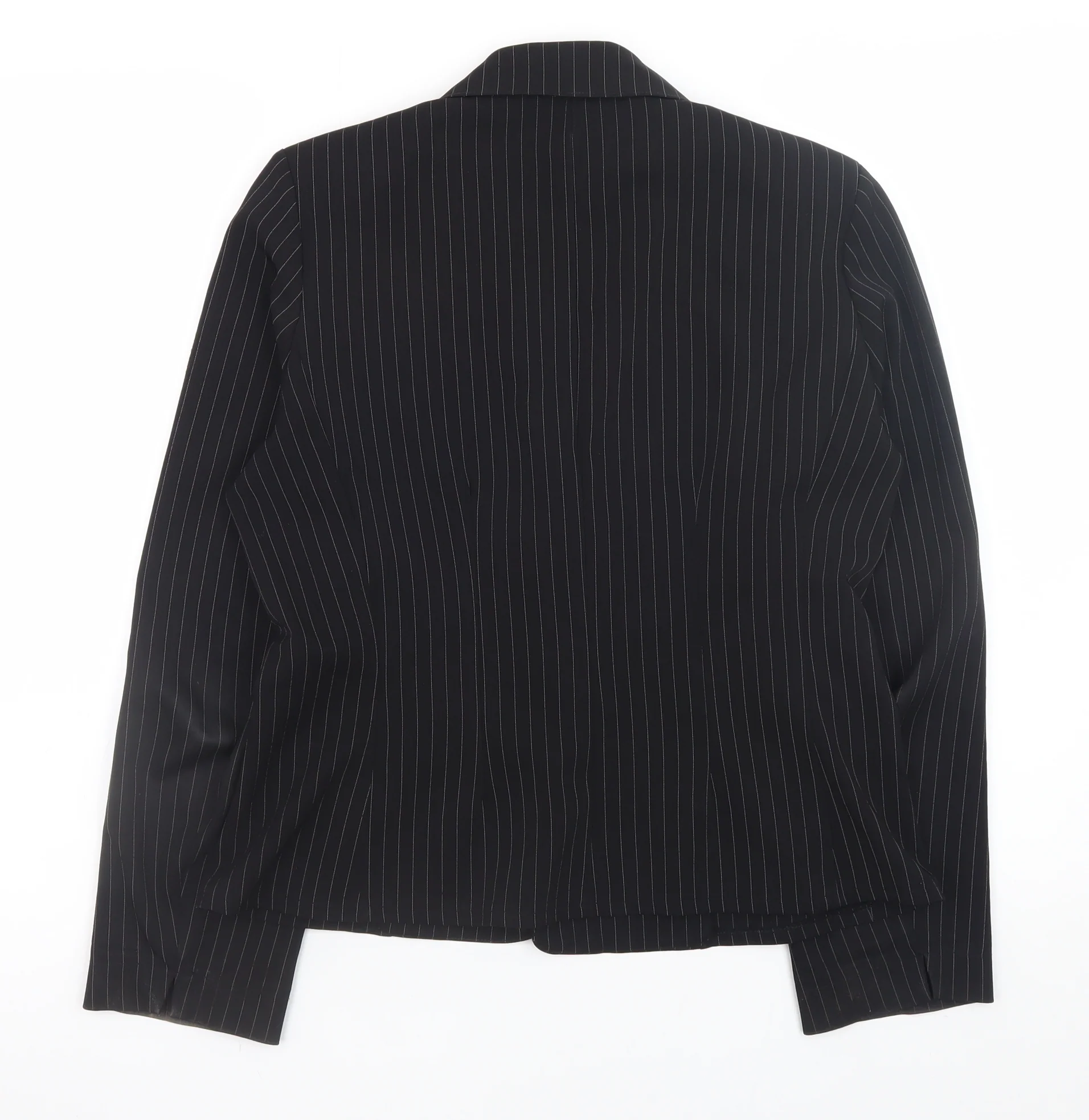 FRAME-WORK Women's Black Pinstripe Blazer Jacket UK 14 - Image 3