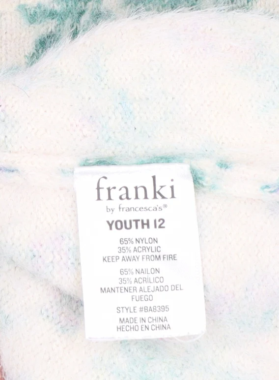 Franki by Francesca’s Girls Ivory Floral Pullover Jumper Size 12 Nylon Blend - Image 5