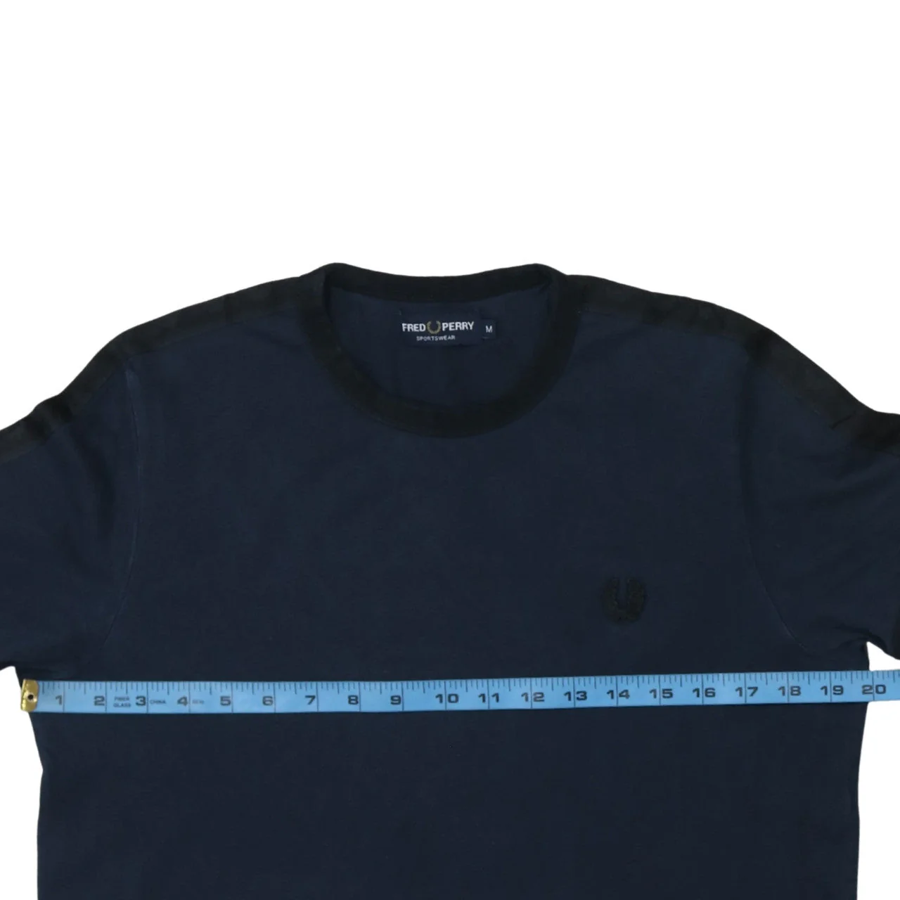 Fred Perry Men's Blue Cotton Crew Neck Sportswear T-Shirt M - Image 2