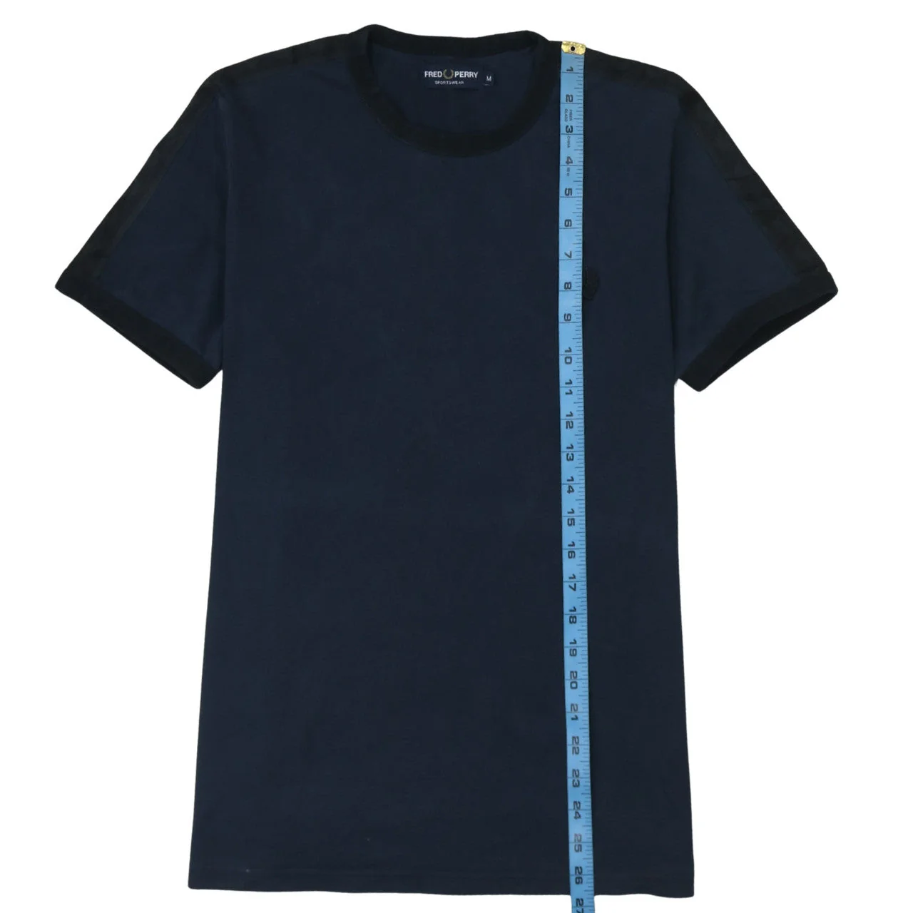Fred Perry Men's Blue Cotton Crew Neck Sportswear T-Shirt M - Image 3