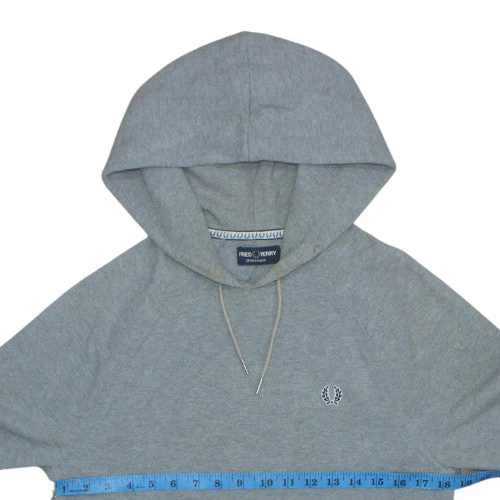 Fred Perry Men's Grey S Pullover Hoodie with Logo Trim - Image 2
