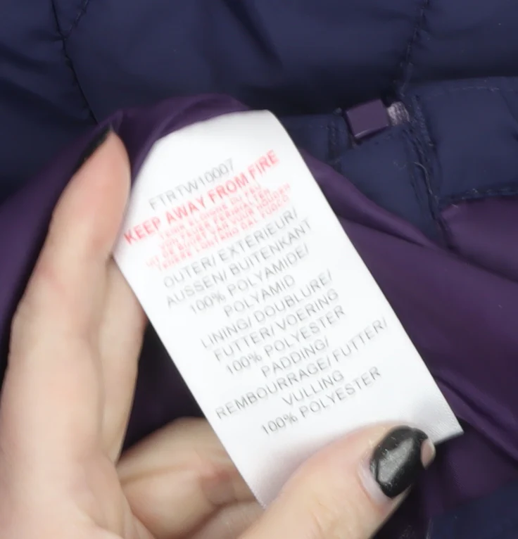 Freedom Trail Womens Purple Size 8 Hooded Puffer Jacket - Image 4